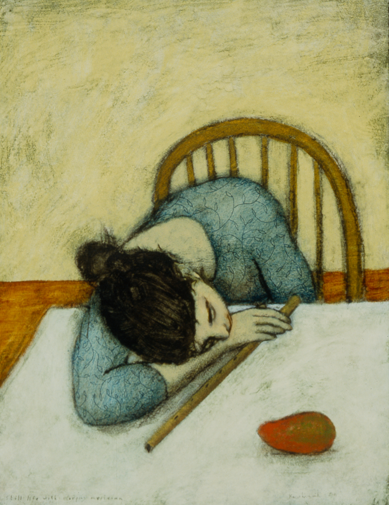 still life with a sleeping musician - giclee